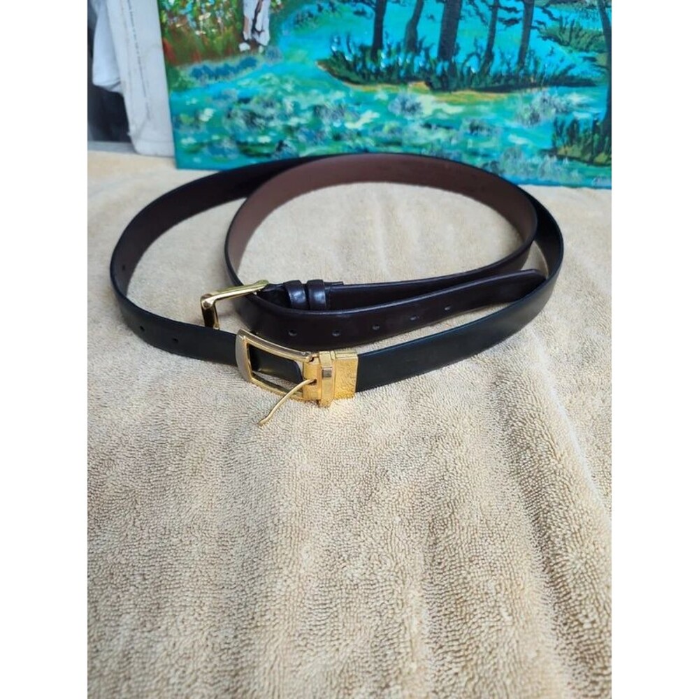 2 mens dress belts Pierre Cardin and medium leather sz 32